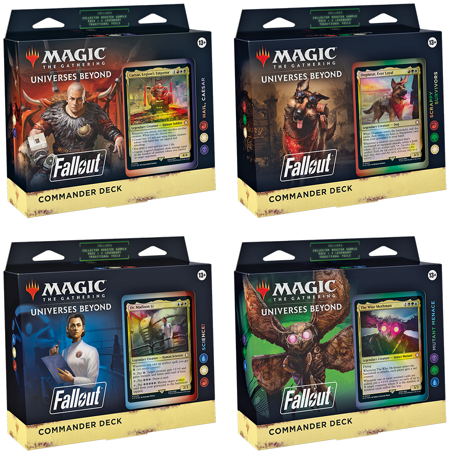 Magic the Gathering: Fallout Commander Deck Display [Set of 4]